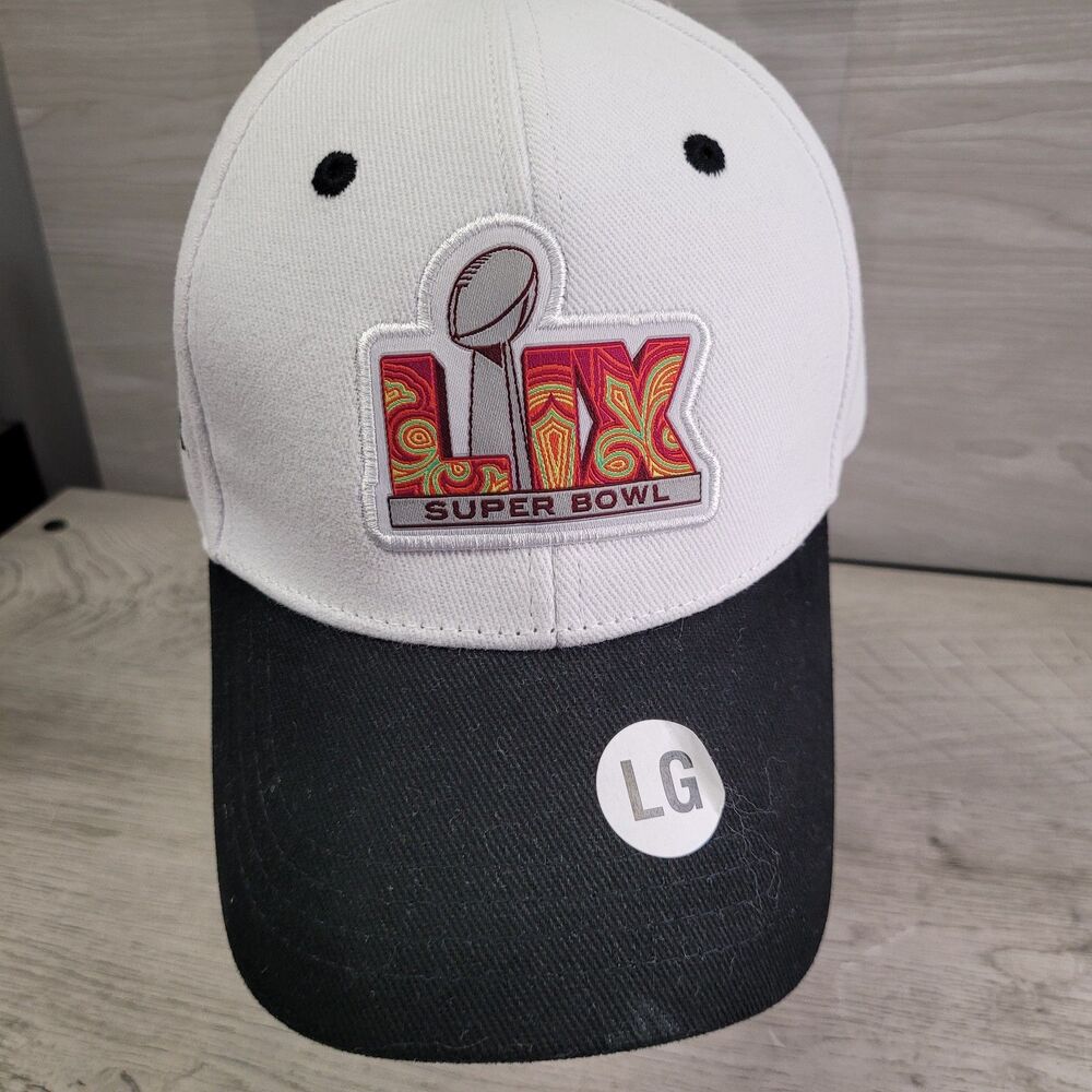 Super Bowl LIX Hat Cap Hook & Loop White NEW Eagles Chiefs Caesars Sportsbook